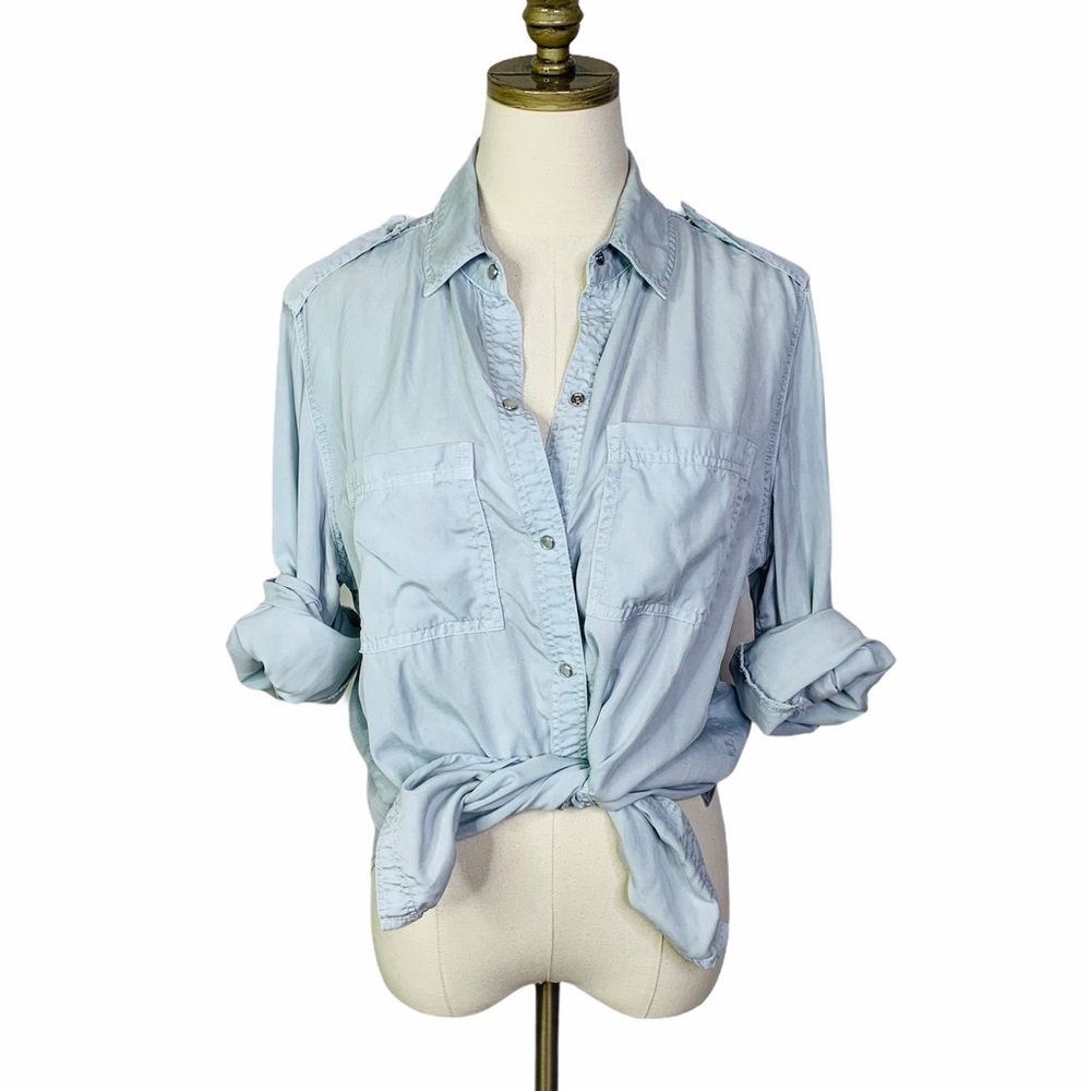 Holding Horses Chambray Snap Down Shirt XS 2134